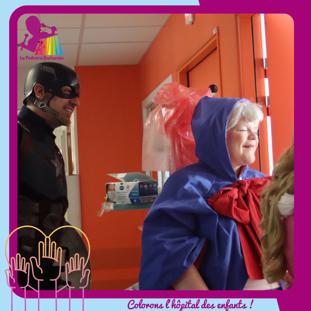 PEnchantee's tweet photo. Hier, l’association Il était une fois a rendu visite aux enfants hospitalisés au CHR Metz-Thionville ! 🏰

La princesse Aurore, Marraine la Bonne Fée et Captain America sont passés de chambre en chambre pour redonner un peu de sourire aux enfants !🧚‍♀️

#lapediatrieenchantee https://t.co/11PEA7VzKF