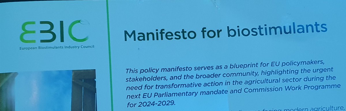 biostimulantsEU's tweet image. Opening remarks highlight the upcoming launch of EBIC's manifesto for #biostimulants taking place at 11.30 in the Sparks reception area! Stay tuned to find out more and get access to our new Manifesto online as soon as it is launched ⏰🚀📣 #EBICsummit