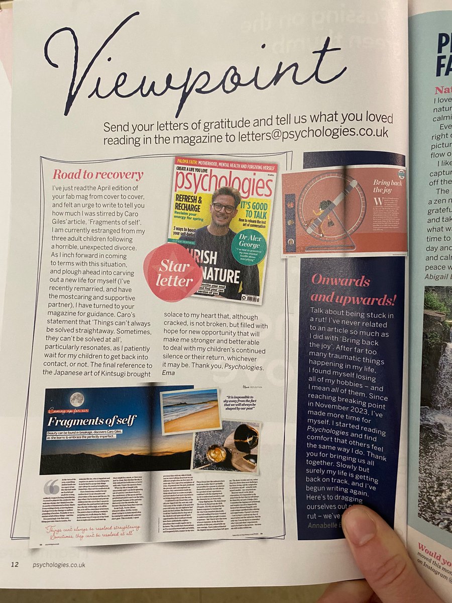 Caro Giles (@carogileswrites) on Twitter photo Really happy that my <a href="/PsychologiesMag/">Psychologies</a> column is the focus of a reader letter. Reaching readers is the best part of being a writer. It makes my day 😍 Really happy that my <a href="/PsychologiesMag/">Psychologies</a> column is the focus of a reader letter. Reaching readers is the best part of being a writer. It makes my day 😍