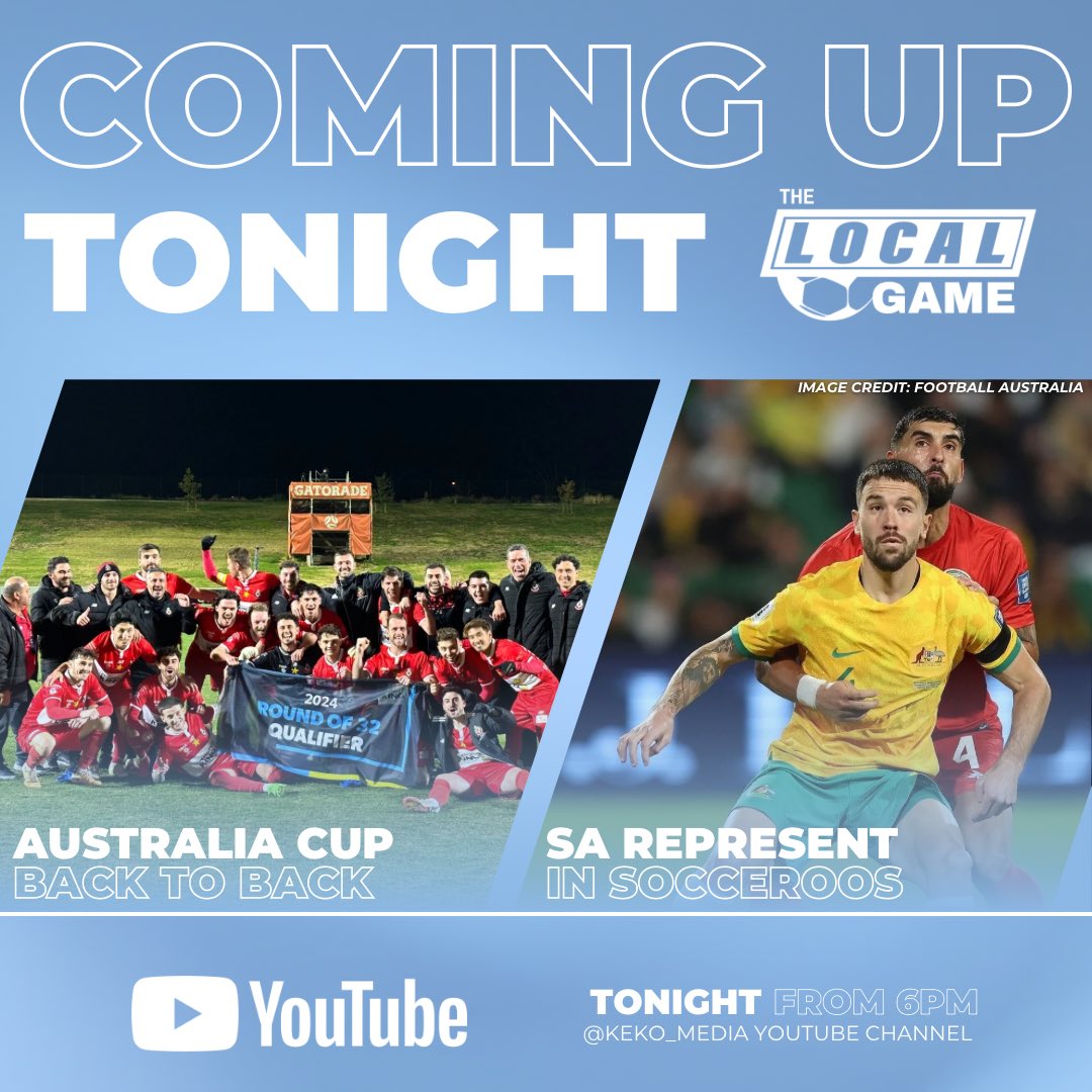Episode 17 of The Local Game returns tonight from 6pm on YouTube 🎥🎉

Johnny Keko is joined by Alessio Carrocci!
Plus relive <a href="/campbelltowncsc/">Campbelltown City SC</a> win with post match interview with Alex Mullen &amp; Michelle Smith the GM of Refs on the new campaign launch 🟠⚽️

📺 Watch via Keko Media