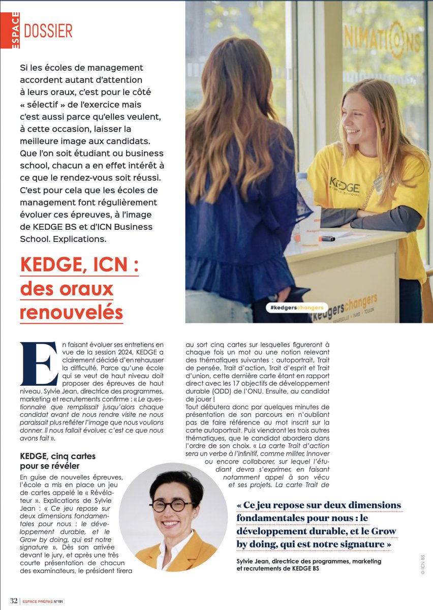 KEDGE Business School (@kedgebs) on Twitter photo #Actualité 📰 | Retrouvez nous dans le dernier numéro (N°191) de <a href="/espaceprepas/">Espace Prépas</a> : Les « Kedgers » accueillent les candidats sur les campus de KEDGE où ils découvriront des oraux renouvelés. #Actualité 📰 | Retrouvez nous dans le dernier numéro (N°191) de <a href="/espaceprepas/">Espace Prépas</a> : Les « Kedgers » accueillent les candidats sur les campus de KEDGE où ils découvriront des oraux renouvelés.