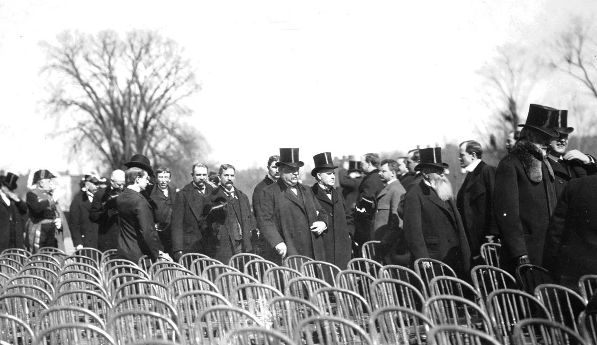 24H230Andy's tweet photo. @24H230SOW @justahistprof William McKinley was inaugurated as President of the United States. Let’s hope he leads with wisdom and avoids the pitfalls of imperialism. #HIST230 #TAMUQ @justahistprof https://t.co/6hPsAxlmQT