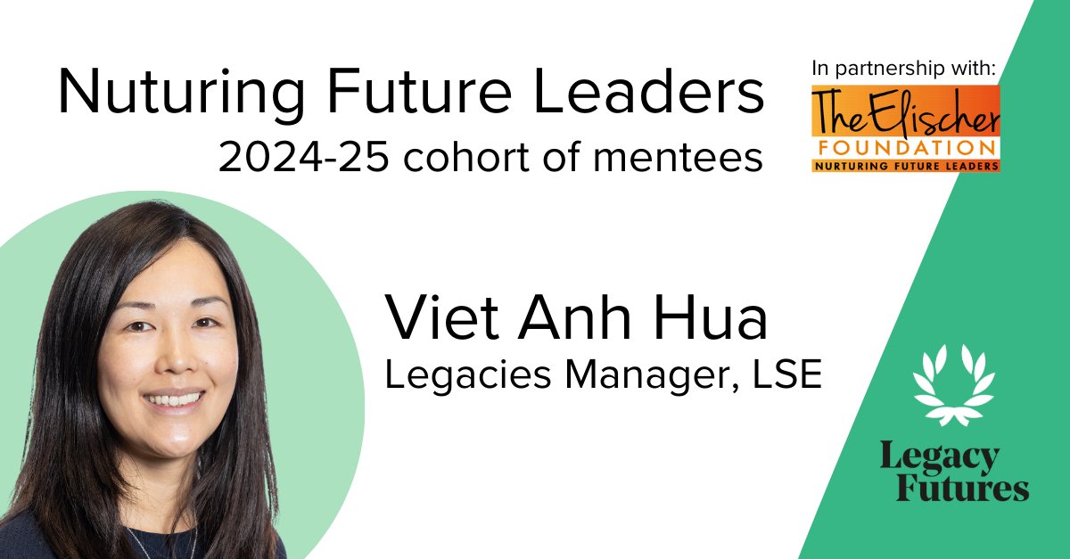 Introducing Viet Anh Hua, #Legacies Manager at <a href="/LSEnews/">LSE</a>, and one of 19 mentees selected to join our #NurturingFutureLeaders programme we are running in partnership with <a href="/TheElischerFdn/">The Elischer Foundation</a>. 

Welcome to the programme, Viet Anh! 🙌🎉

#ThirdSector #Fundraiser #Mentorship