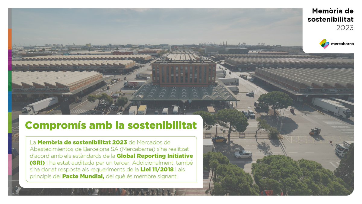 #Mercabarna publica la Memòria de sostenibilitat 2023
➡️Llegeix l'informe complet aquí mercabarna.es/media/upload/a… i descobreix com es materialitza el compromís de #Mercabarna amb la #sostenibilitat, el medi ambient, l’equip, la societat i la gestió responsable.