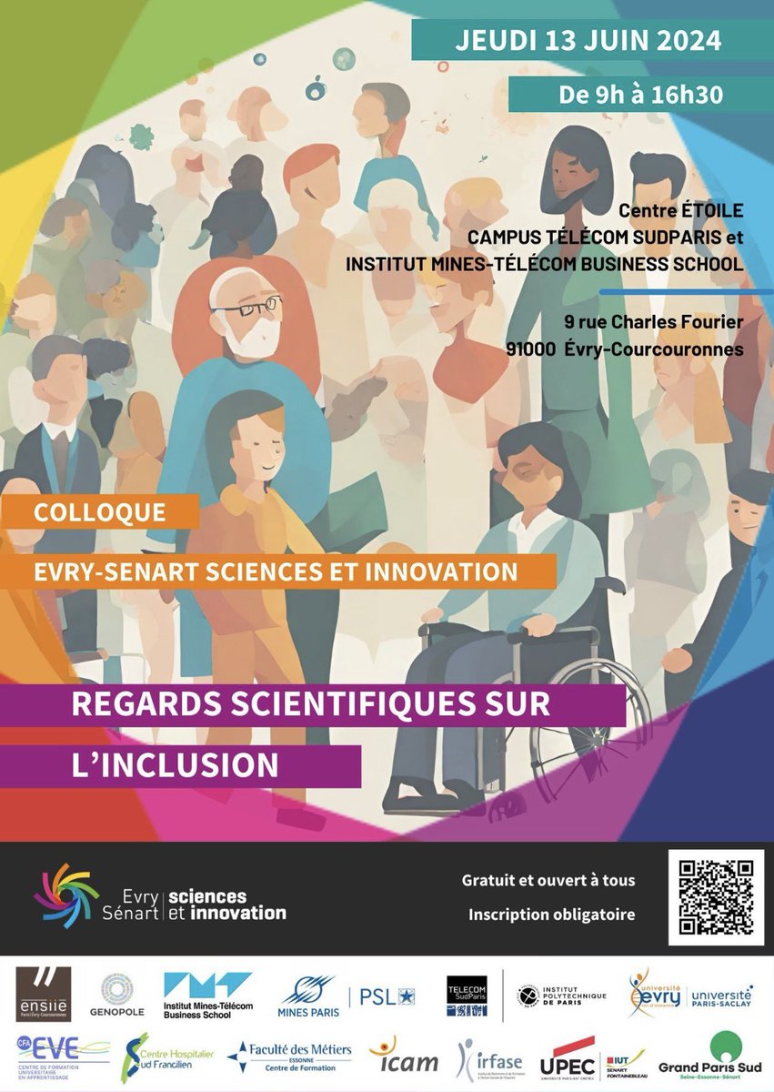 EvrySenartScIn's tweet photo. [#RechercheInnovation]

📢 Le #ColloqueESSI c’est aujourd’hui ! 

Retrouvez tout le programme ici 👉 https://t.co/i4ESUTqM31

@ENSIIE @Genopole @UnivEvry @grandparissud @CHSF91 @imt_bs @TelecomSudParis #IRFASE #CFAEVE @Mines_Paris @FacDesMetiers91 @icam_fr @iut_senart @hlab_asso https://t.co/eFUjQ73SBm
