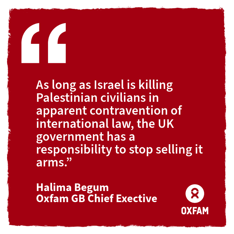 oxfamgbpress's tweet photo. BREAKING NEWS: Oxfam has applied to intervene formally in a judicial review of the Government’s continued approval of arms sales to Israel - Court hearing today ➡️ https://t.co/hGL2eCeweB https://t.co/qtEfJZ3bmv