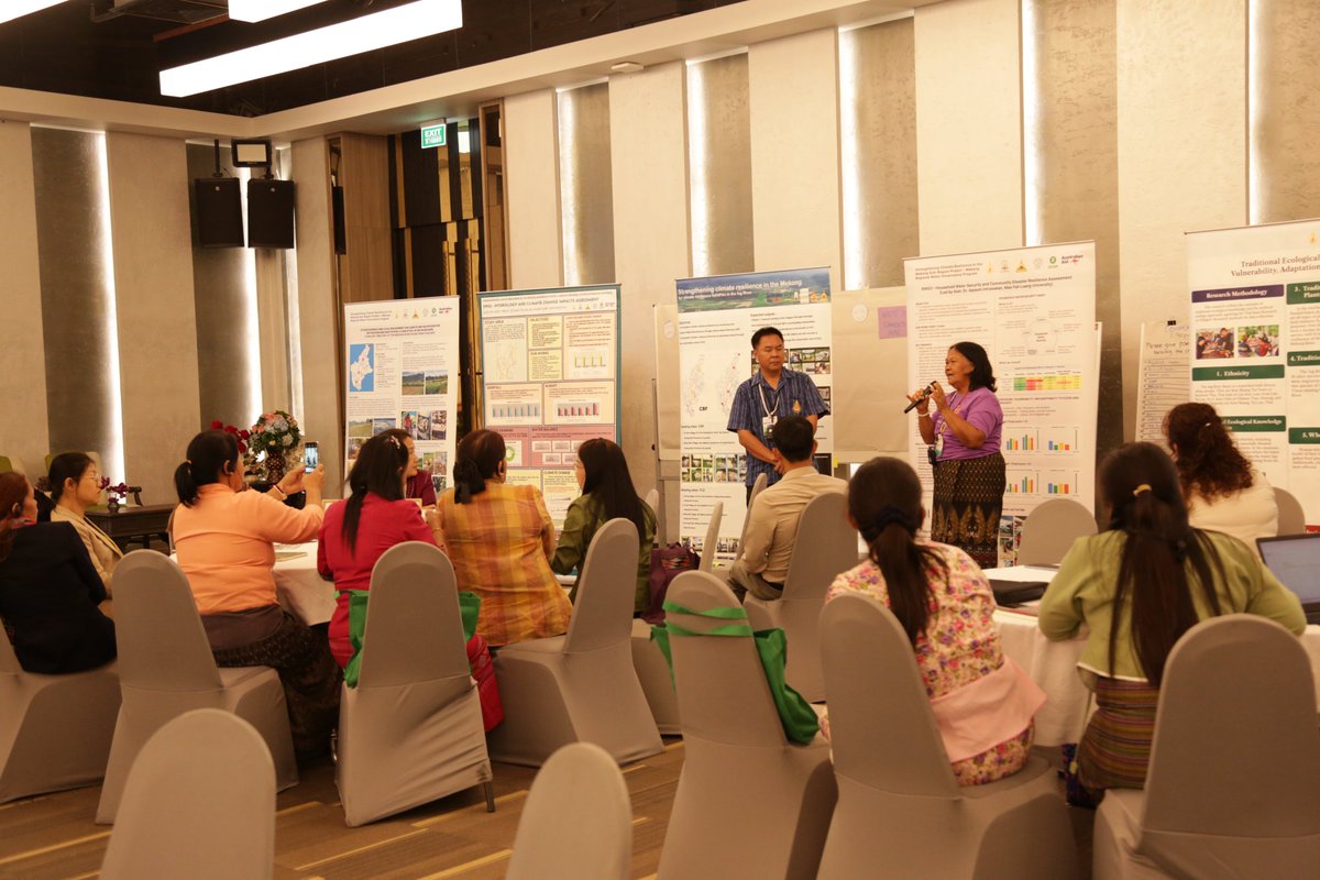 OxfamWater's tweet photo. Women leaders at the #AsiaWomenandRiversCongress 2024 in Thailand shared strategies to tackle climate impacts on rivers, enhancing livelihoods in fisheries and agriculture through traditional ecological knowledge, aquaponics, and local business partnerships. #ClimateResilience https://t.co/teugOGHs9u