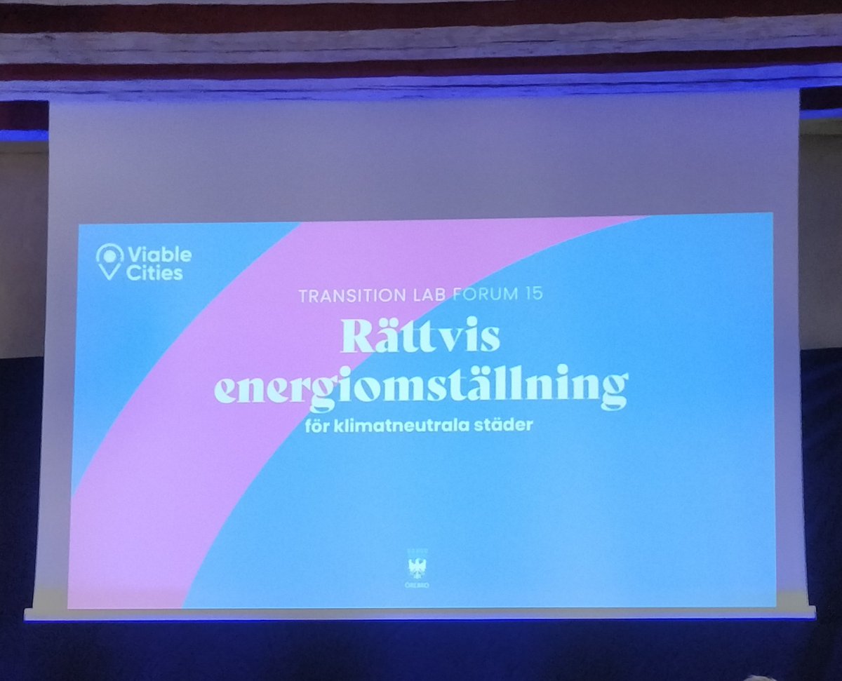 pereverza's tweet photo. Great to be back to #TransitionLabForum @ViableCities! This time hosted by Örebro municipality and focused on #Just #EnergyTransition. https://t.co/cfx24cBEYx