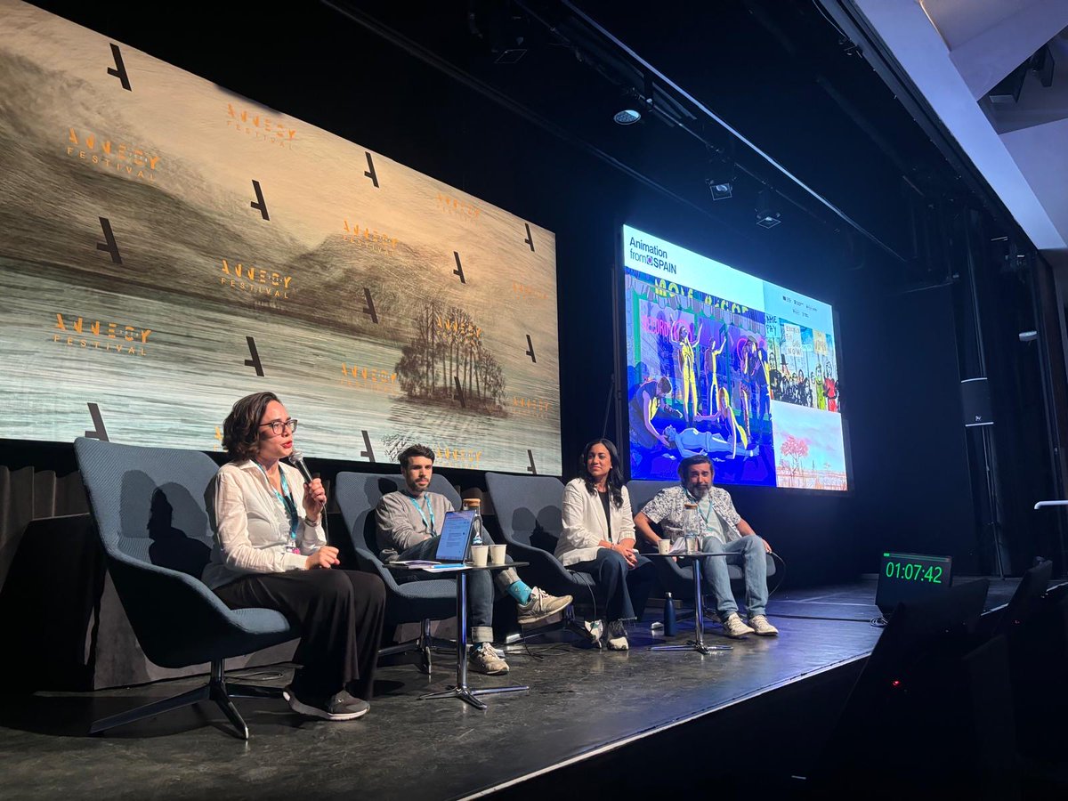 AVfromSpain_'s tweet photo. 🇪🇸✨Yesterday at #MIFA, "Animation from Spain: The Spanish Animation Industry in the Spotlight" showcased the incredible talent and creativity of Spanish animators! From groundbreaking films to captivating short stories, Spain's animation is a global force! 
 
#AnimationFromSpain https://t.co/nyY0Zi41WM