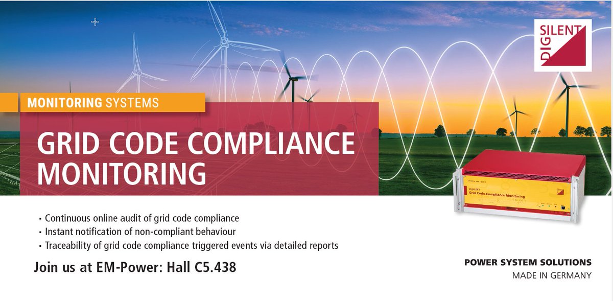 Excited to announce that our #DIgSILENT team will be at #EMPowerEurope 2024, part of #TheSmarterEEurope in Munich, next week!
Visit us for a preview of #MonitoringSystems, Hall C5.438!
Too curious to wait until next week? Check out digsilent.de/en/grid-code-c…
#PowerFactory