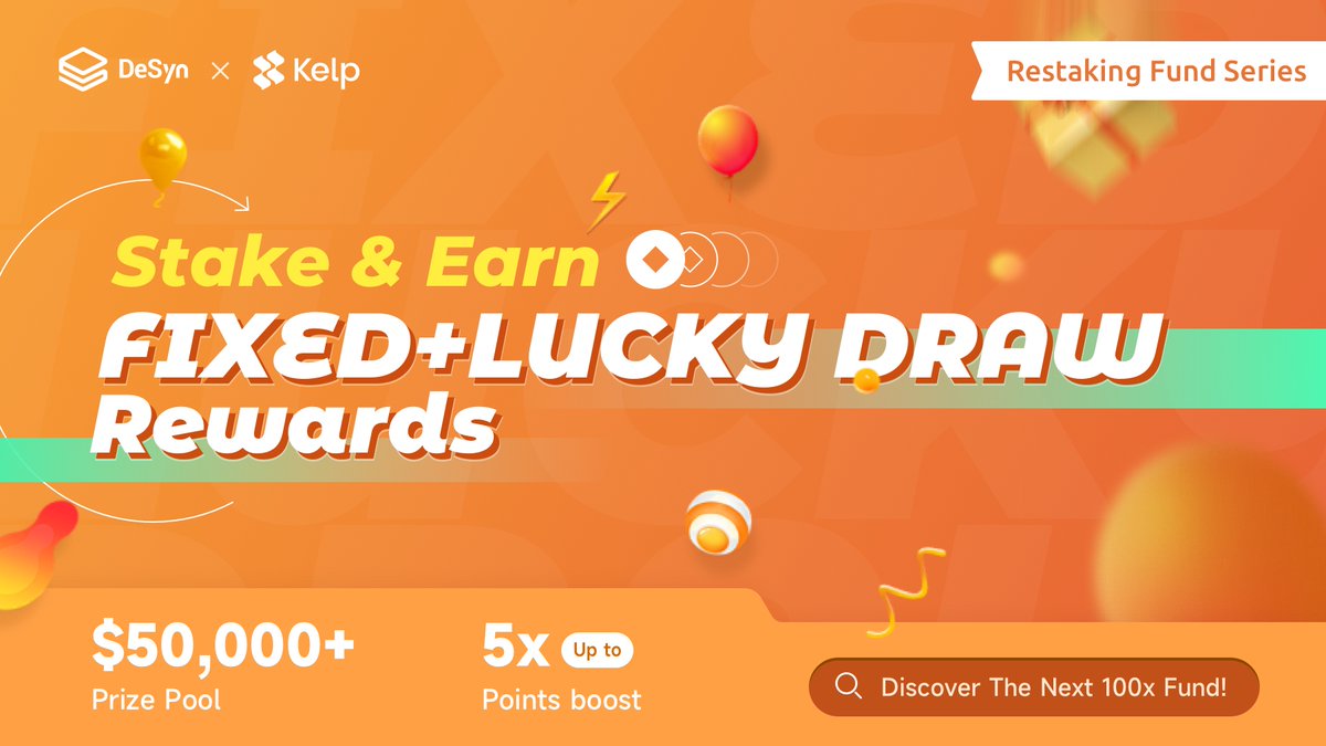 DesynLab's tweet photo. 🚨 BREAKING: Kelp DAO Restaking Fund is NOW LIVE on DeSyn! 🚨

#ETH users can now enjoy up to 5x multiple staking rewards, including:

✅One-Time Fixed Rewards
✅Weekly Lucky Draw Rewards
✅Ongoing Tier-Based Rewards
✅Restaking Points All-in-One Rewards

 🙌Join now and seize your chance to win all the rewards!💰