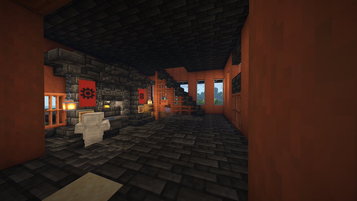 Freddo__D's tweet photo. Finished my minecraft base. Couldn't be bothered doing it in survival so i did it in creative. I've never built a tree before, admitadely it looks a bit janky, I'll have to clean it up in future but for now I'm set. I'm really happy with this one it was a struggle at times. https://t.co/SIHg53BKL6