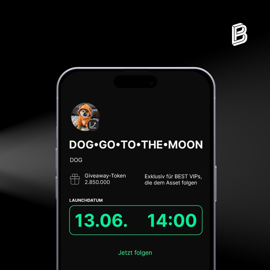 Bitpanda's tweet photo. Dieser Hund liebt zwei Dinge: Den Mond und Bitcoin! Wir denken, es ist an der Zeit, $DOG zu unserem Listing-Countdown hinzuzufügen.

@TheDogOfBitcoin ist ein von der Community gesteuerter Meme-Coin mit der Mission, zum Mond zu fliegen. Basierend auf Bitcoin-Blockchain bekommst du den Spaß eines Meme-Coins mit dem Vertrauen von Bitcoin!

$BEST VIP werden und #DOG folgen, um deinen Anteil an den Giveaway-Tokens zu erhalten: https://t.co/e9YcOUCWUT