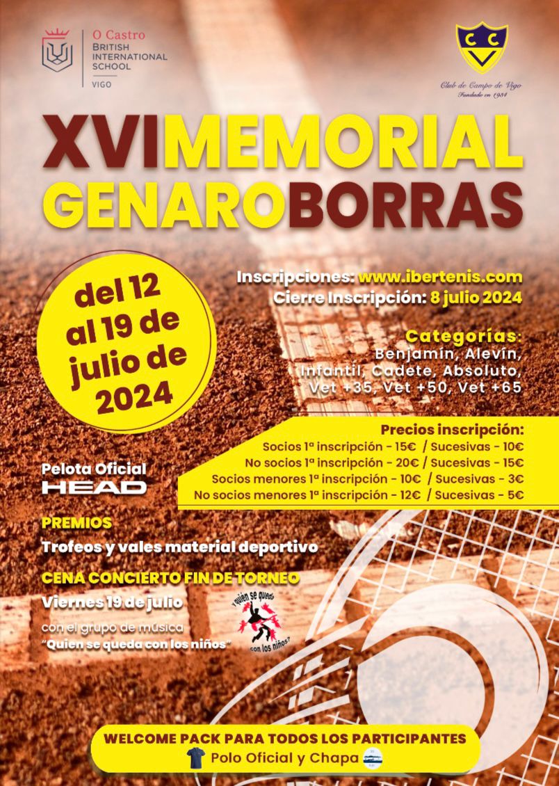 fedgalegatenis's tweet photo. Novo torneo publicado na web: XVI Memorial Genaro Borrás
https://t.co/Hna6gmQQ5P https://t.co/ZO3sKffhCD