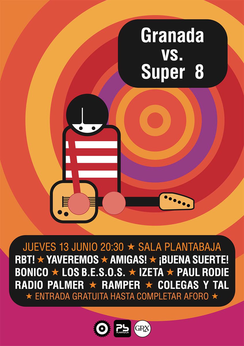 Ya están a la venta las entradas de <a href="/LosPlanetasGr/">Los Planetas</a> el S28Sep en la Plaza de Toros de Granada, con un repertorio centrado en "Super 8", del que hoy se cumplen 30 años. Esta efemérides será celebrada hoy en <a href="/salaplantabaja/">Planta Baja</a> por una docena de grupos emergentes, con entrada gratis.