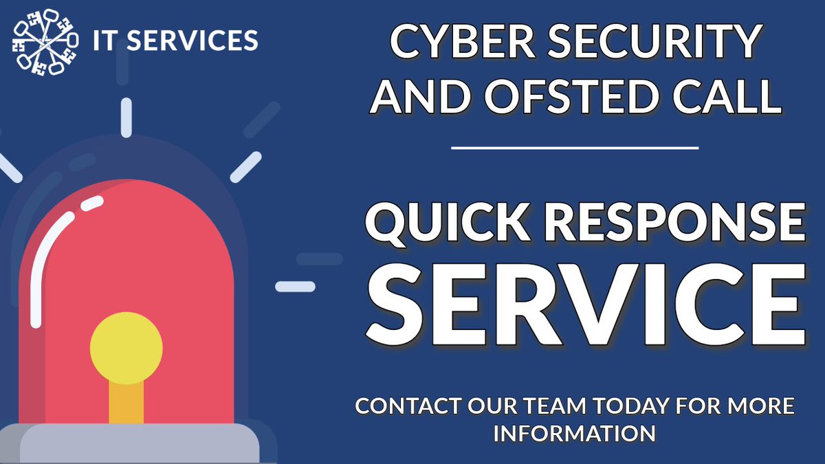 PKAT_ITServices's tweet photo. 🚨Think you are experiencing a cyber incident or get ‘The Call’ from Ofsted.

At PKAT IT we understand the importance of these notifications and that’s why we aim to be onsite in less than 1 hour of getting notified. 

Find out more about below  

https://t.co/68NazTgixg https://t.co/eCLkZVu2Ah