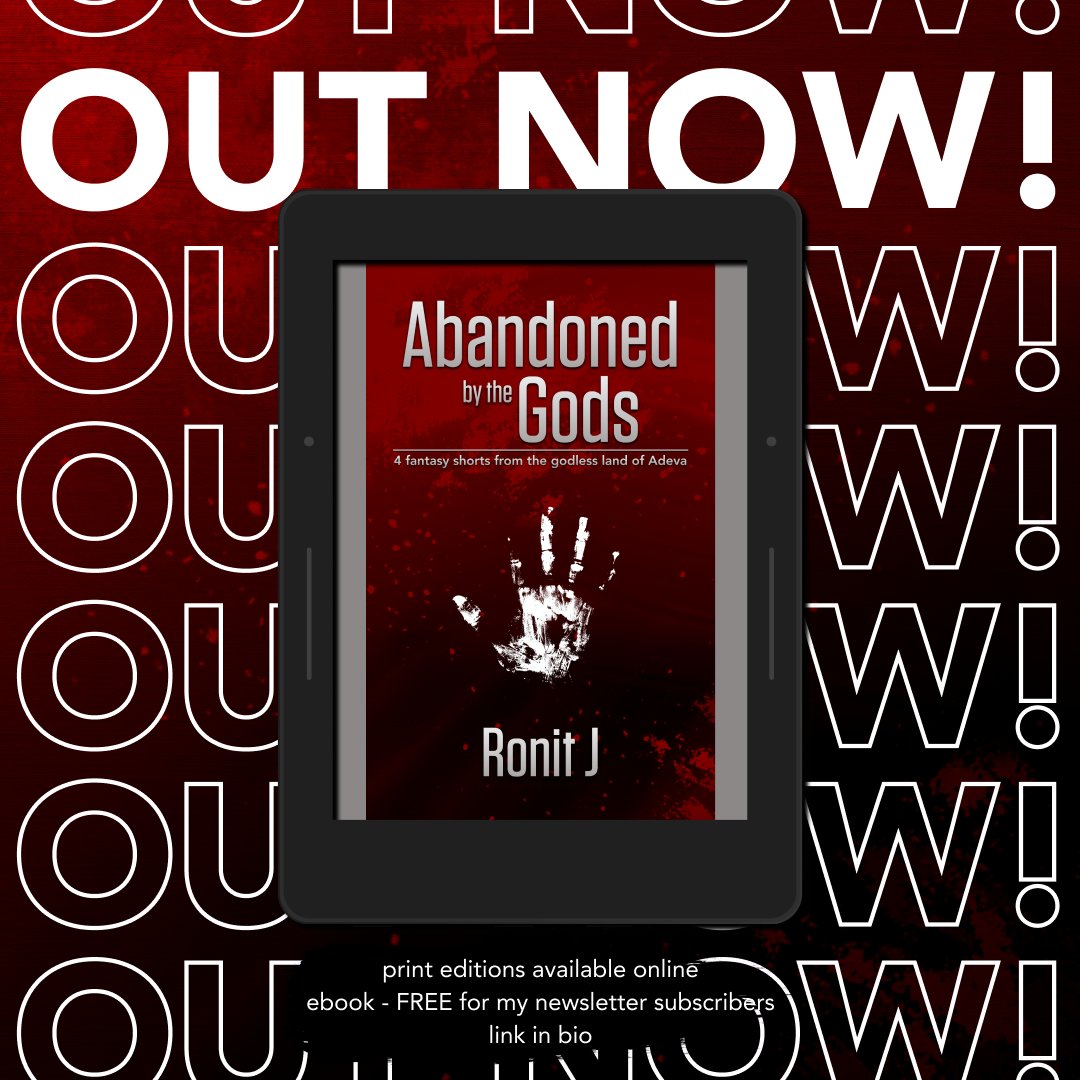 Subscribe to my newsletter and get a copy of Abandoned by the Gods for FREE: bit.ly/45msVVb

An anthology of Indian Grimdark Fantasy shorts set in my fantasy world of Adeva!

#OutNow #shortstories #indieauthors #grimdarkfantasy #Adeva
#BookTwitter #booktwt