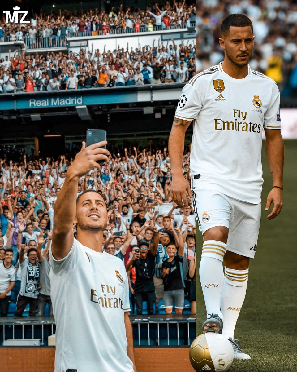 theMadridZone's tweet photo. On this day in 2019, Real Madrid presented Eden Hazard in front of 50,000 fans. https://t.co/5meJ0mKUQI