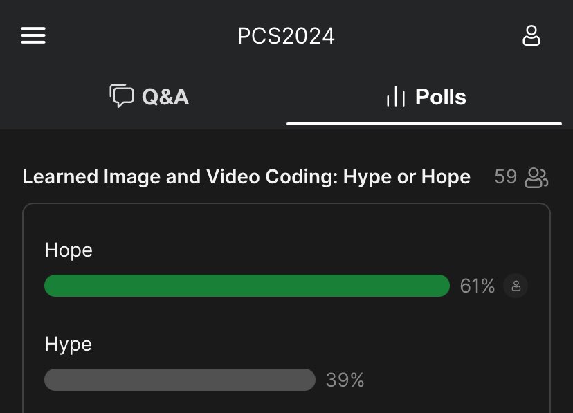How compression experts at PCS 2024 think about learned compression? Hope or Hype?