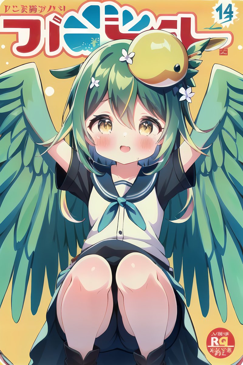 Terakoya_san's tweet image. smile, に設定するとポップな少女漫画的な感じになりますね。表情つけるのも面白いです。
#stable_diffusion #AIイラスト