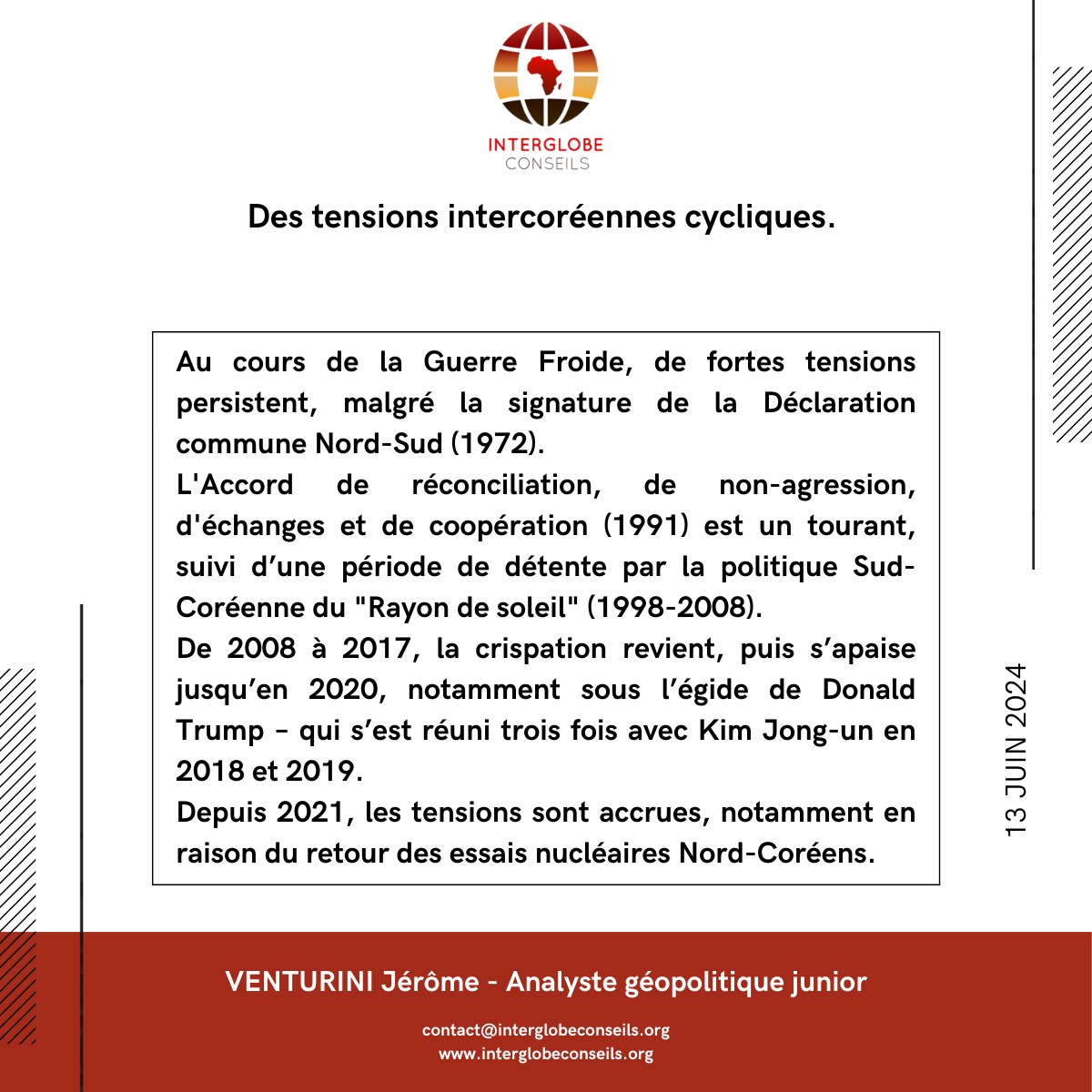 Tensions inter-coréennes, par Jérôme Venturini, analyste géopolitique junior