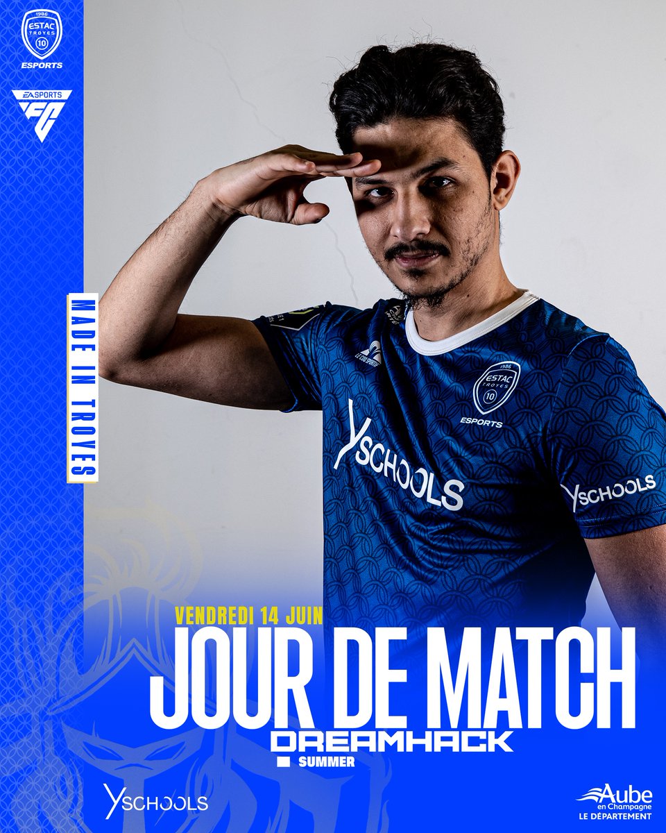 🏆 | <a href="/DreamHack/">DreamHack</a>
🗓️ I Jour de match

👀 Retour au charbon pour <a href="/MenceFIFA/">Mence</a> qui participe à la <a href="/DreamHack/">DreamHack</a> Summer. Bonne chance champion ! 💥

#TeamESTAC #ESTACWIN 🔵⚪