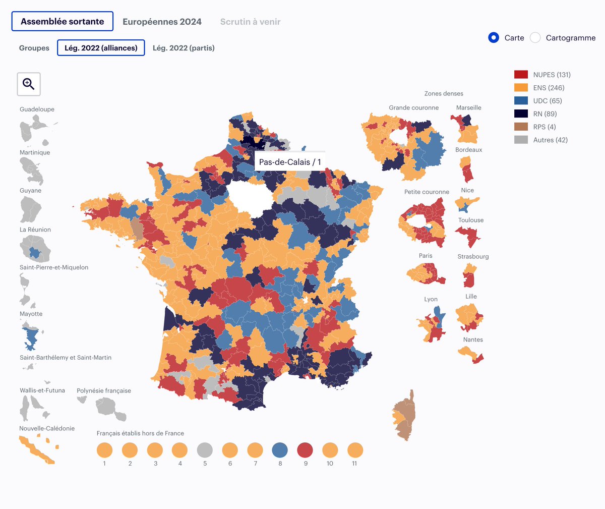 pierre_duquesne's tweet photo. Retrouvez la carte de @Contexte, made in @yannguegan, des #législatives2024. 
En un coup d’œil, elle révèle : 
- le score des européennes, par circo
- législatives 2022
- présidentielle 2022, 2017, 2012
- bio des députés
- données socio-économiques 
https://t.co/q6uS5hYegi https://t.co/r8TjsTG5IK