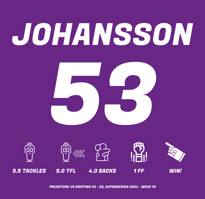 SuperserienSE's tweet photo. Have a day, Jonathan Johansson! When he tackles you, you are going backwards!

@limhamngriffins @swe3se 

#Superserien2024 #Superserien https://t.co/BatsBqmGVF