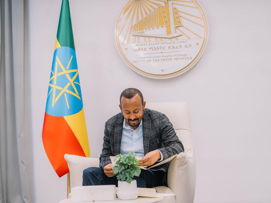 AbiyAhmedAli's tweet photo. I welcomed Mahamoud Ali Youssouf, the Foreign Minister of Djibouti, to my office this morning. Minister Youssouf came bearing a message from President Ismail Omar Guelleh. Such exchanges serve as vital channels for dialogue and cooperation, fostering mutual understanding and collaboration on bilateral and regional matters of shared interest.