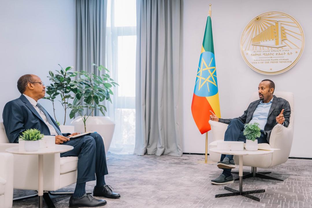 AbiyAhmedAli's tweet photo. I welcomed Mahamoud Ali Youssouf, the Foreign Minister of Djibouti, to my office this morning. Minister Youssouf came bearing a message from President Ismail Omar Guelleh. Such exchanges serve as vital channels for dialogue and cooperation, fostering mutual understanding and collaboration on bilateral and regional matters of shared interest.