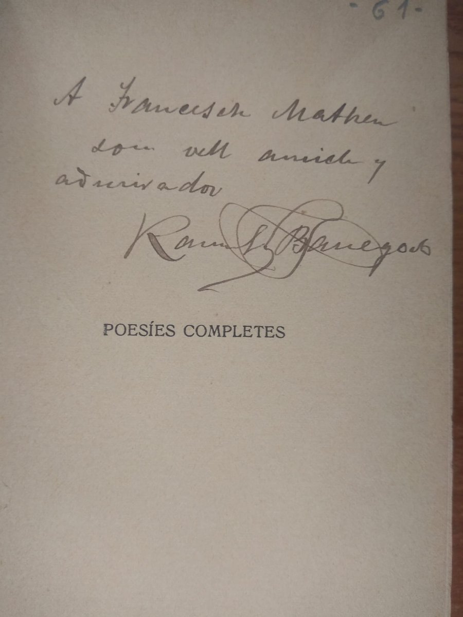 BiblioArxiuRABL's tweet photo. La #biblioteca de @BonesLletres és una biblioteca patrimonial. 
De tant en quant, ens sorprèn amb elements curiosos com aquestes dedicatòries

Fons Francesc Matheu

#boneslletres #difusio #palaurequesens #signatures
#DescobrintLAcademia #descobrintlabiblioteca https://t.co/fkky1nE2AQ