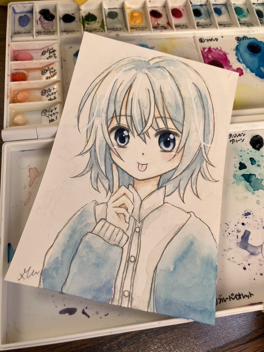 Litonico_Mu's tweet photo. 大変ご無沙汰しております。
フォロー外さないでいてくださった皆様本当にありがとうございます。
月1とかになってしまうかもしれませんが、また透明水彩再開出来たらいいなぁという久しぶりのお絵描きです。 https://t.co/MMO5d4BDy1