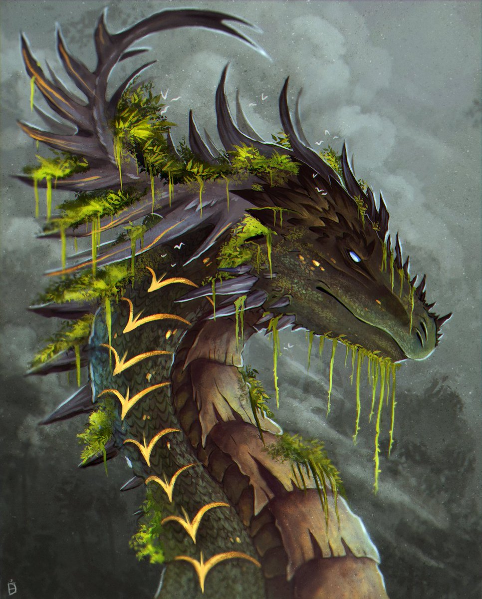 「Couple of elemental speed paint dragons 」|Danielle Englishのイラスト