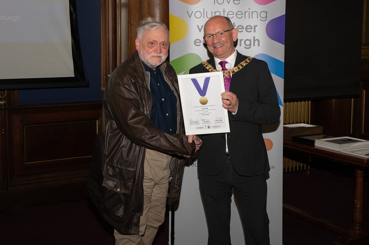 ACE IT Scotland (@aceitscotland) on Twitter photo Congrats to Moose volunteer David Liddle for being awarded a Special Recognition Award in the Digital Volunteer category at <a href="/VolunteerEdi/">Volunteer Edinburgh</a>'s Inspiring Volunteer Awards last week. David has been volunteering in care homes with us for nearly a decade - a very well deserved award! Congrats to Moose volunteer David Liddle for being awarded a Special Recognition Award in the Digital Volunteer category at <a href="/VolunteerEdi/">Volunteer Edinburgh</a>'s Inspiring Volunteer Awards last week. David has been volunteering in care homes with us for nearly a decade - a very well deserved award!