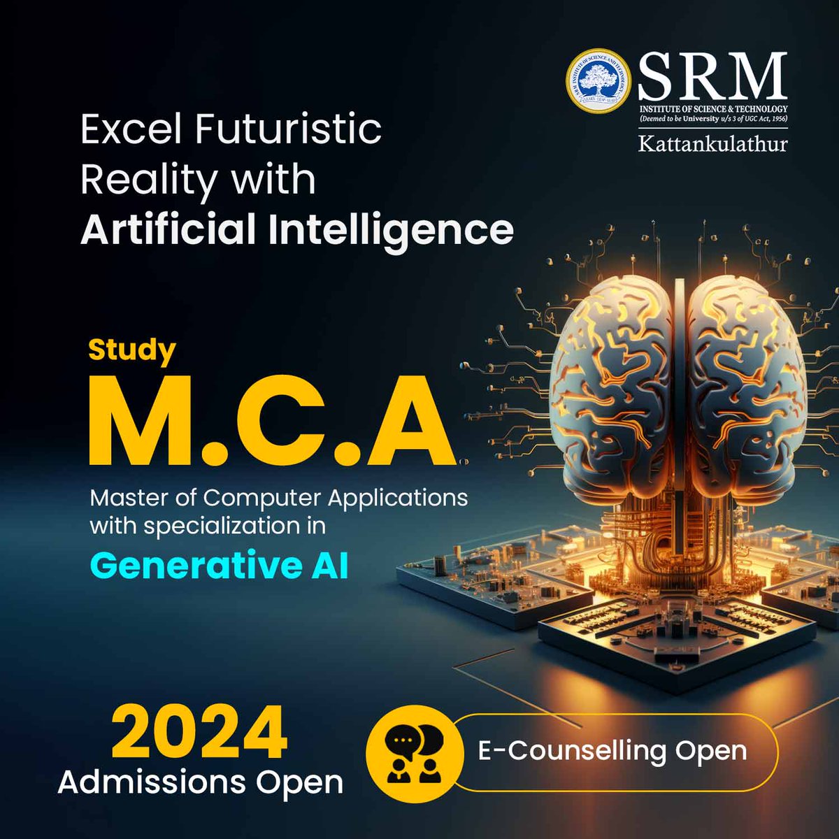 SRM_Univ's tweet photo. Discover the MCA program in generative AI provided by the Department of Computer Applications, #SRMFacultyofScienceandHumanities.
Visit 🔜 https://t.co/DF2sXM9Y2F for more admission details.
#SRMIST #SRMFSH #computerapplications #MCA #artificialintelligence #generativeAI https://t.co/cBd8z0hcSu