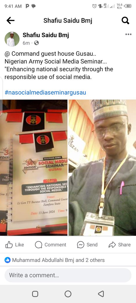 dan_makaranta's tweet photo. @ Command guest house Gusau.. 
Nigerian Army Social Media Seminar... "Enhancing national security through the responsible use of social media. 
34th Edition. 

#nasocialmediaseminargusau https://t.co/a8sRKAC54A
