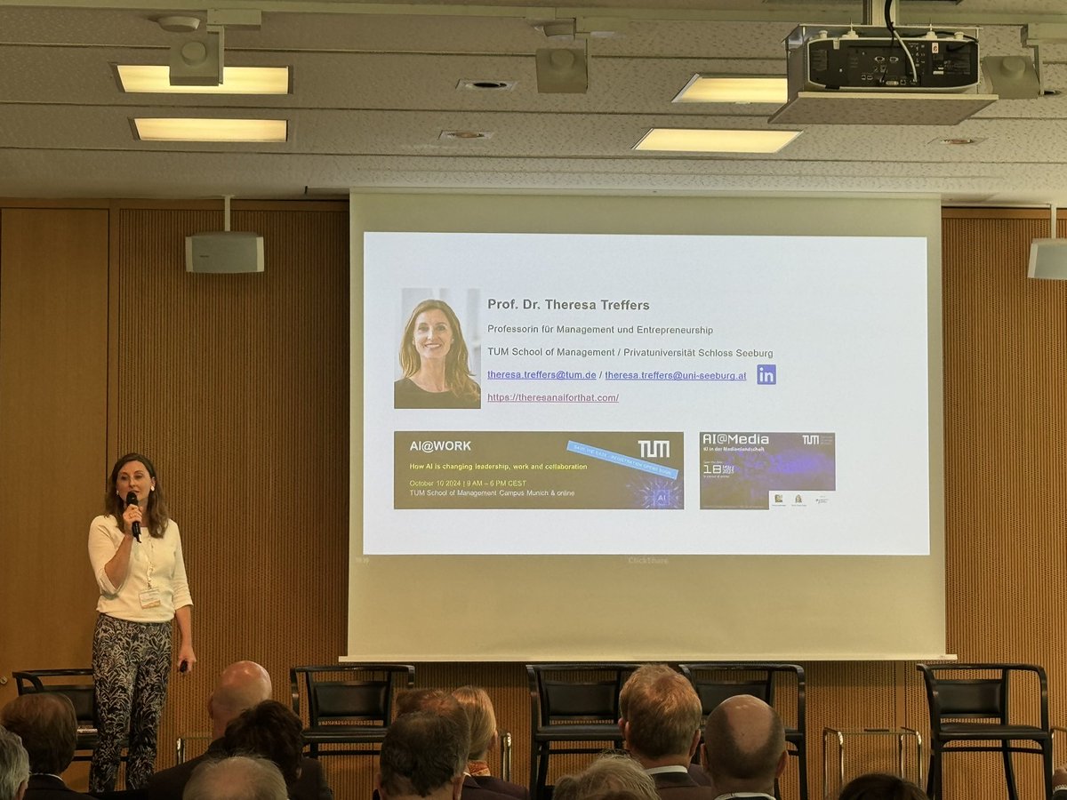 sarfeld's tweet photo. Keine Frage: #KI wird für Deutschland ein großer #Wachstumsmotor ……
wenn wir die Chancen ergreifen und nutzen.
Spannende Keynote von Prof. Dr. Theresa #Treffers auf dem #Führungskräftetag 2024 des @ULA_Verband in der @HE_in_Berlin.
@VK_tweets_ #Führungskräfte #AI https://t.co/OGCgOYjiGm