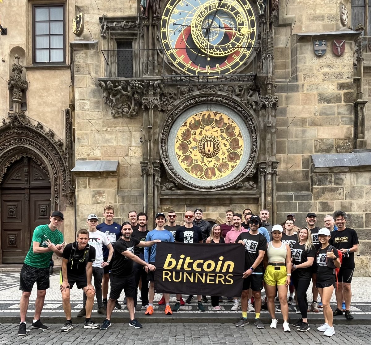 BitcoinRunners's tweet image. Last night we #RunForHal on the eve of #BTCPrague in this amazing city. Here’s our POW! What a crew 🤩

A BIG thank you to @btcprague @satoshilabs @youralsnetwork for making it happen.

Kudos to @esther_seoul @Jake21m Jiri @__gotcha @3nrG for leading.
#HalFinneyASLResearchFund