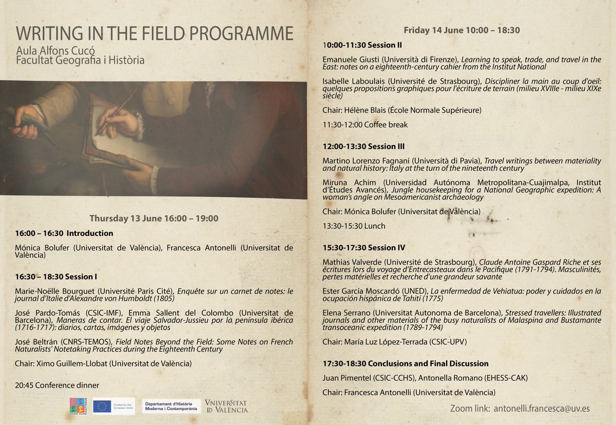 Starting today in Valencia! Thank you so much <a href="/fraa_anto/">Francesca Antonelli</a> for the organisation of this wonderful workshop at <a href="/UV_EG/">Universitat València</a>!