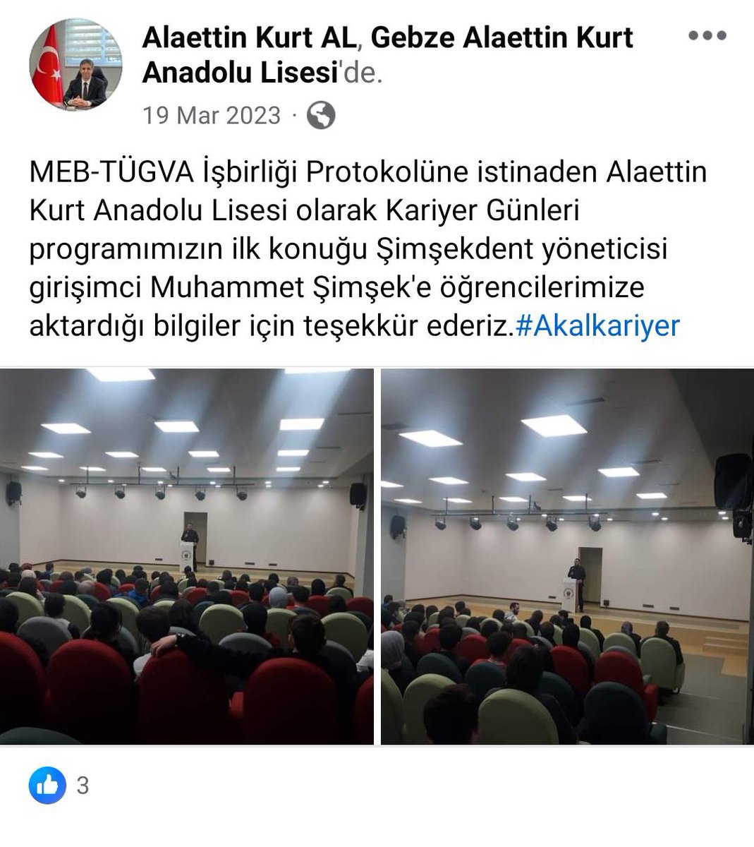 Kızların kıyafetleri yüzünden mezuniyet törenine alınmadığı okulda, Milli Eğitim Bakanlığı ve TÜGVA işbirliğiyle yapılan birtakım aktiviteler