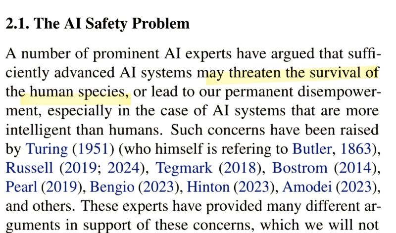 brainpoolai's tweet photo. A group of world-class AI scientists and researchers recently released a paper titled Towards Guaranteed Safe AI: https://t.co/HmCuveyv91 with a comprehensive methodology to prevent us from the below mention extinction of our species. We hope it gets heard! #agi #aiethics https://t.co/7Osw4zG3iC