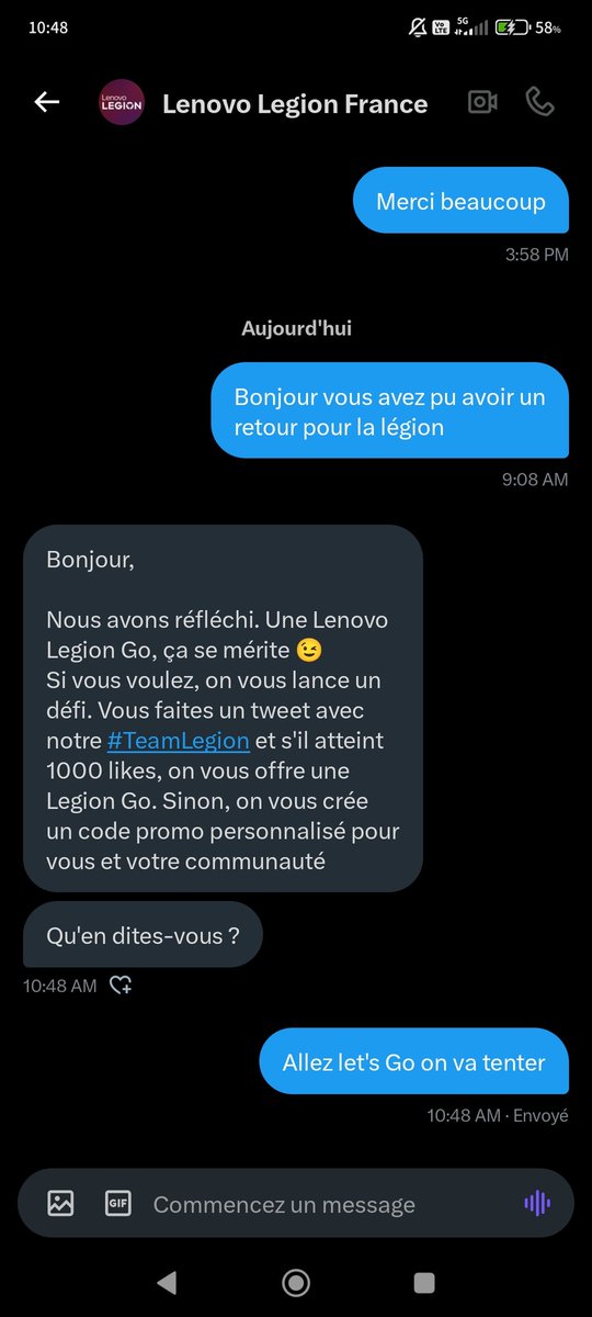 Aujourd'hui c'est a vous de prouver que vous êtes là meilleure communauté  faut qu'on n'atteigne les 1000 avec le #TeamLegion et parmis les like je vais tirer au sort un vainqueur pour remporter un jeux PS4 surprise RT Et like let's Goooooo 🔥🔥🔥