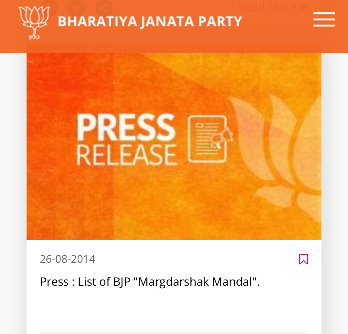 Shehzad_Ind's tweet photo. Fact: On 26.8.2014 - 5 leaders were included in Margdarshak Mandal 
Shri Vajpayee
Shri Modi
Shri Advani
Shri Joshi
Shri Rajnath Singh

Press note of BJP is on the same website but under GAALIBAAZ- Congress has become a factory of fake news

From fake videos to outright lies! But don’t expect LKFC to “fact check” this