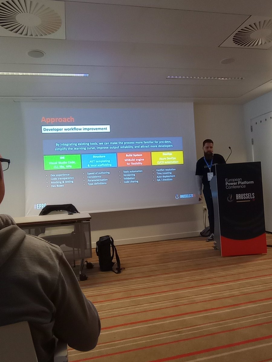<a href="/prokytom/">Tomas Prokop</a> presenting a Code First approach to Low Code Development using VS Code, CLI, MSBuild and DevOps at <a href="/EuropeanPPC/">European Power Platform Conference</a>.

#EPPC24 #EPPC2024 #PowerPlatform #PowerApps #PowerAutomate #PowerPages #CopilotStudio #PowerBI #PowerFx #Dataverse #Dynamics365