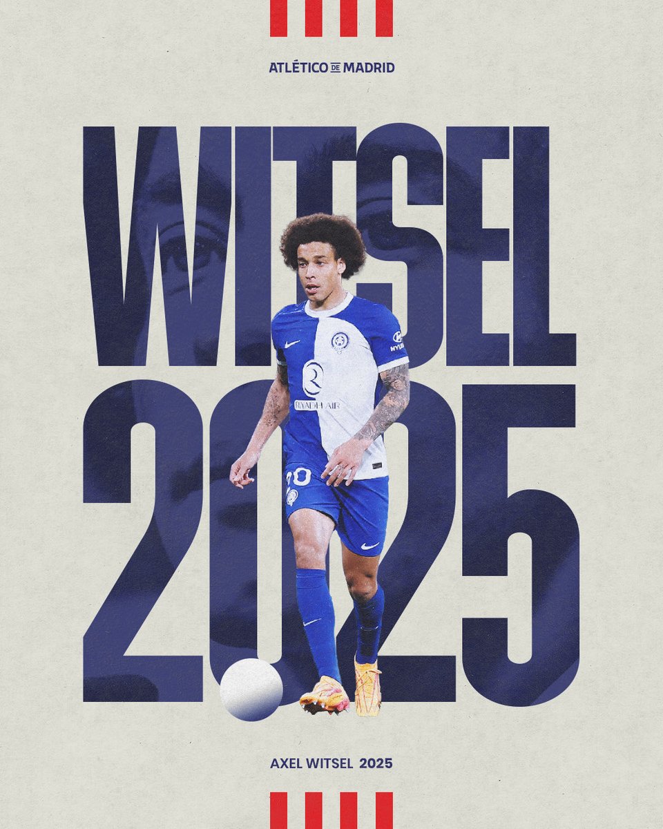 Atleti_VAVEL's tweet photo. 🇧🇪 @axelwitsel28, rojiblanco hasta 2025 🤩
🔗 https://t.co/bHH3u6GVie
🔴⚪ #AúpaAtleti || #Wtisel2025 https://t.co/kd9sYoCByy