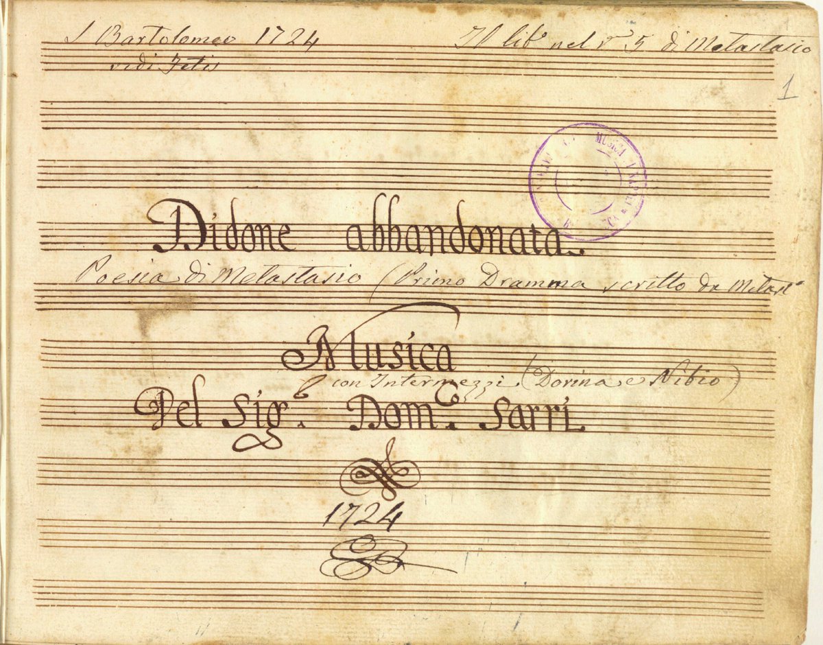 DidoneProject's tweet photo. Las #3000arias del #ProyectoDidone proceden en su mayoría de óperas inéditas de las que sólo conservamos copias manuscritas. Las hemos clasificado por emociones porque estas eran el centro de la acción realizada a través de la música. ¡Te esperamos el 21-J en la presentación! https://t.co/lZzYZsL4z5
