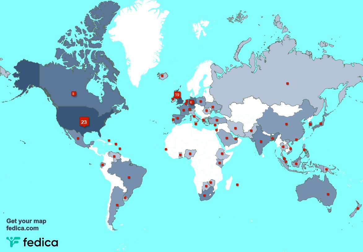 I have 5 new followers from Japan, and more last week. See fedica.com/!Korean_AvGeek