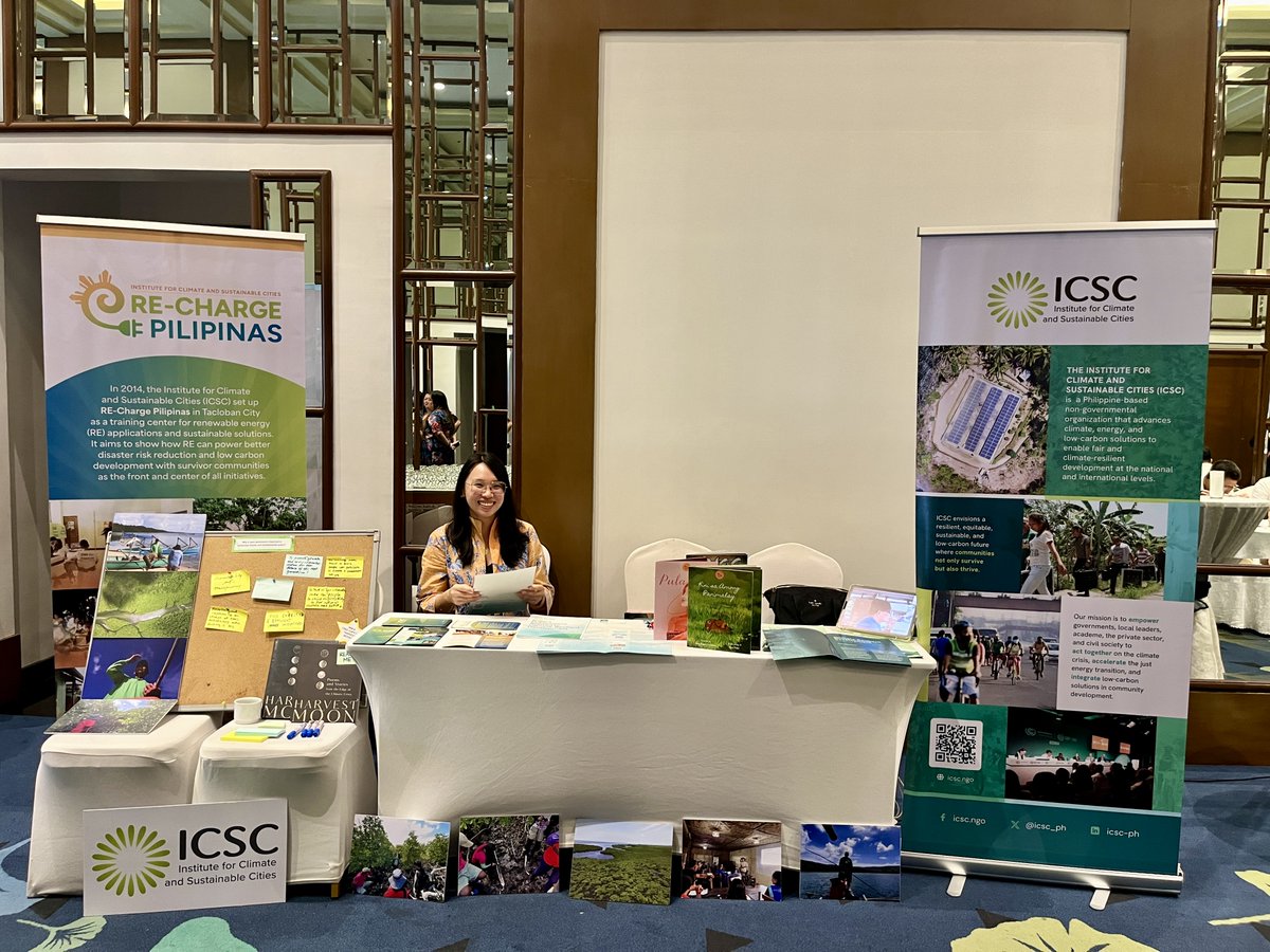 icsc_ph's tweet photo. The organization held a booth at the event, featuring publications, videos, and other educational materials on #ClimateResilientDevelopment.

Director for Climate Policy Danica Marie Supnet also participated in a discussion tackling the importance of partnerships and government https://t.co/DIZcuyUDHR