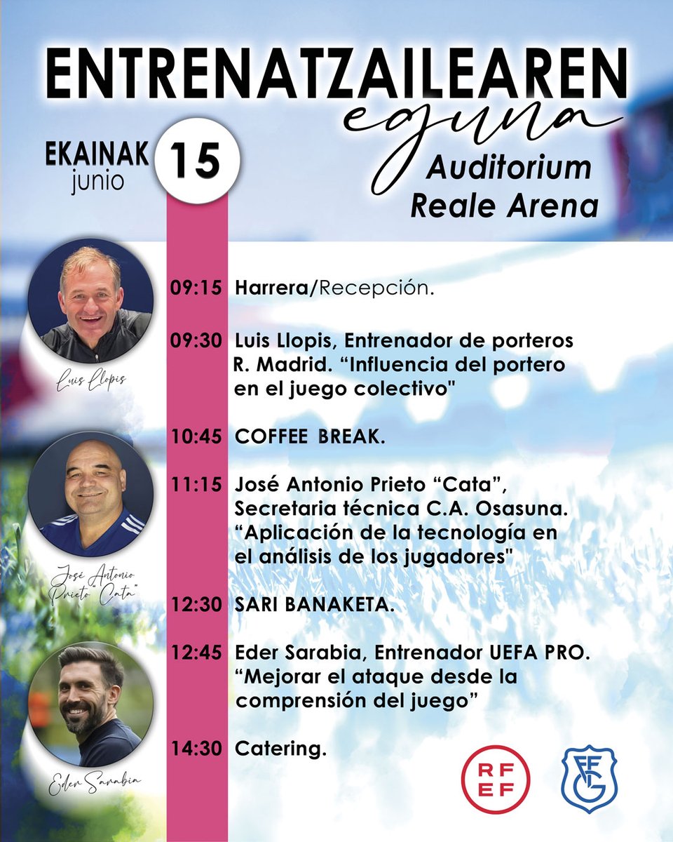 [ALBISTEA] 📰 Larunbatean GFFren Entrenatzailearen Eguna ospatuko da

🔗 acortar.link/trFvw2

#EntrenatzailearenEguna | #FormaciónRFEF