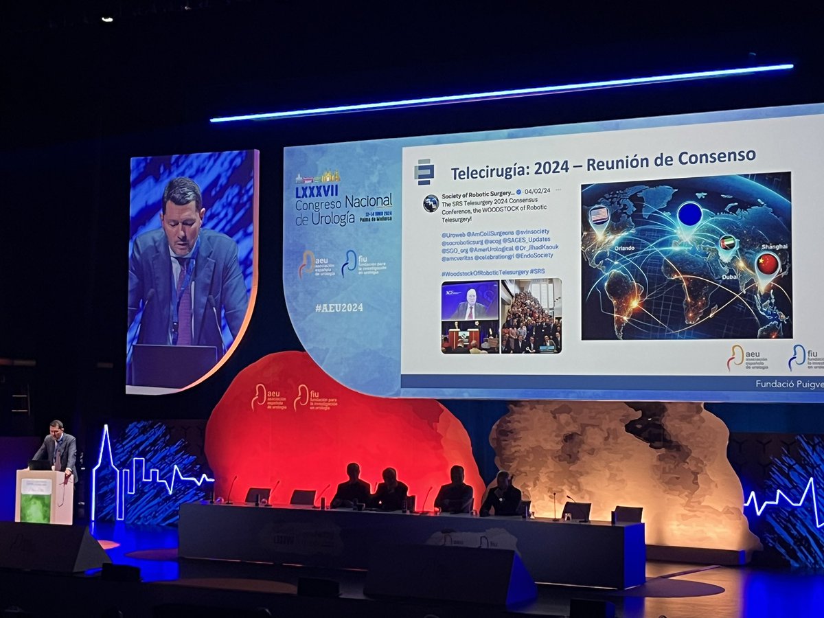 agallioli's tweet photo. @AlbertoBreda1 habla de la nueva frontera de la cirugía robótica: la telecirugía!

Que es❓
Multimedia, telecomunicación y robótica 

Para que ❓
Formación, difusión de 🤖 

⚠️ donde mejorar :

📡Latencia 
🧑‍⚖️ Legislación

#AEU24 @joanfundi @FPuigvert https://t.co/107XynGZ2k